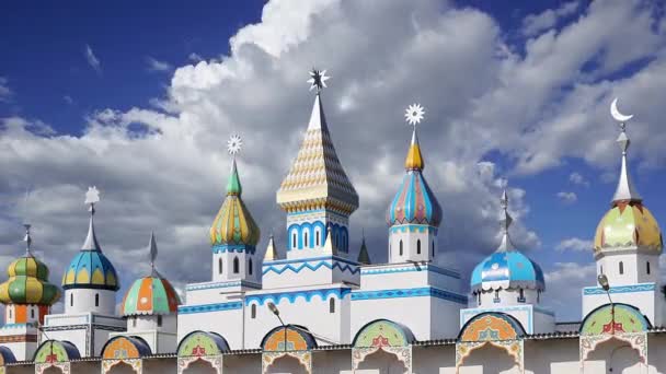 마일로 크렘린은 움직이는 구름에 맞서고 있습니다 모스크바 러시아 문화와 중심이죠 — 비디오