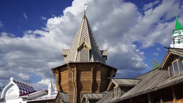 Kremlin Izmaylovo Contre Les Nuages Mouvants Moscou Russie Centre Unique — Video