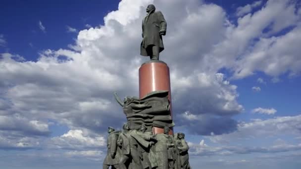 Vue Monument Vladimir Lénine 1985 Sculpteur Kerbel Architecte Makarevitch Contre — Video