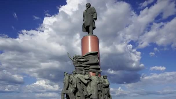 Utsikt Över Monumentet Vladimir Lenin 1985 Skulptör Kerbel Och Arkitekt — Stockvideo