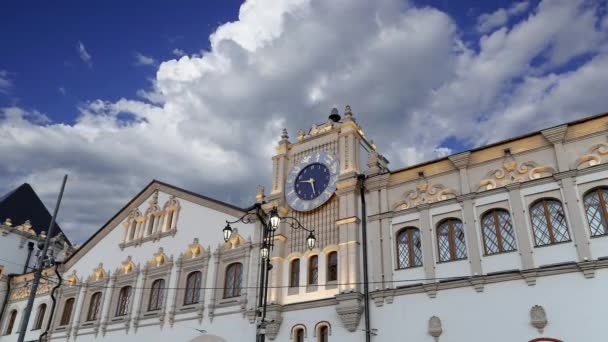 Kazansky Stazione Ferroviaria Contro Nuvole Uno Dei Nove Terminal Ferroviari — Video Stock