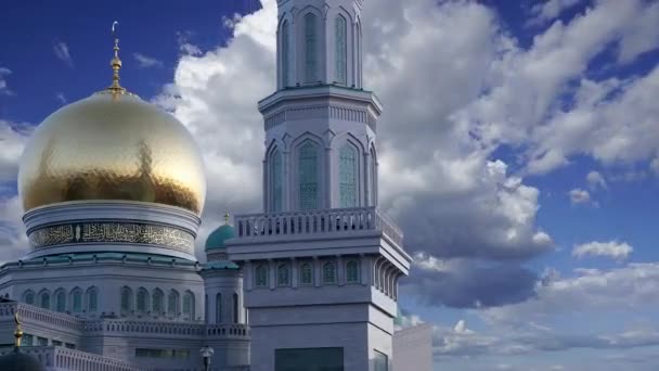 Moskova Katedral Camii Hareketli Bulutlara Karşı Rusya Moskova Nın Ana — Stok video