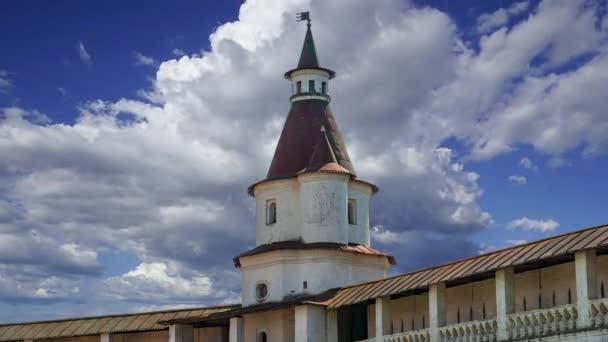 Nueva Jerusalén Contra Las Nubes Movimiento Ciudad Istra Alrededores Moscú — Vídeos de Stock