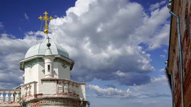 Nova Jerusalém Contra Nuvens Movimento Cidade Istra Arredores Moscou Rússia — Vídeo de Stock