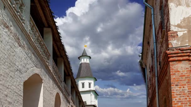 Nueva Jerusalén Contra Las Nubes Movimiento Ciudad Istra Alrededores Moscú — Vídeos de Stock