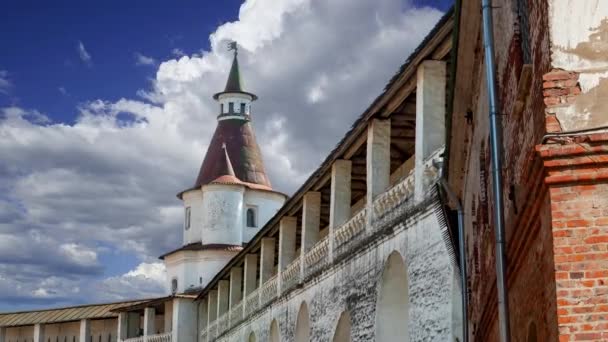 Nya Jerusalem Mot Rörliga Molnen Staden Istra Moskvas Omgivningar Ryssland — Stockvideo