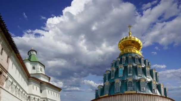 Nova Jerusalém Contra Nuvens Movimento Cidade Istra Arredores Moscou Rússia — Vídeo de Stock