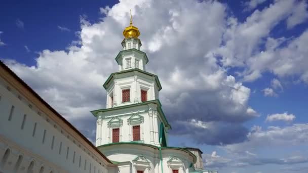 Nova Jerusalém Contra Nuvens Movimento Cidade Istra Arredores Moscou Rússia — Vídeo de Stock