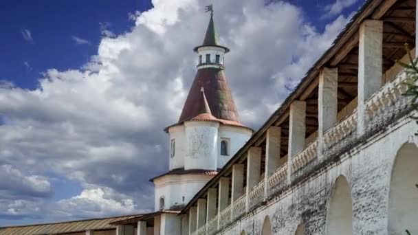 Nueva Jerusalén Contra Las Nubes Movimiento Ciudad Istra Alrededores Moscú — Vídeos de Stock