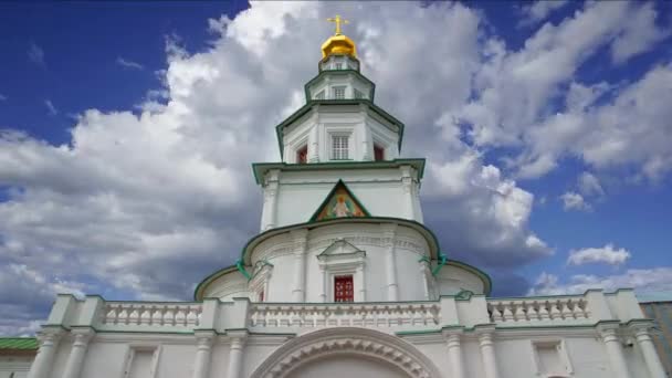 Nova Jerusalém Contra Nuvens Movimento Cidade Istra Arredores Moscou Rússia — Vídeo de Stock