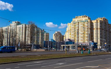 MOSCOW, RUSSIA MARCH 29, 2021: Pandit Jawaharlal Nehru Meydanı (Hindistan 'ın ilk Başbakanı). Moskova, Rusya 
