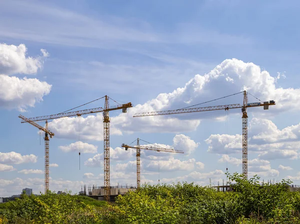 Moscow Russia August 2013 View Construction Site Industrial Image — Fotografia de Stock