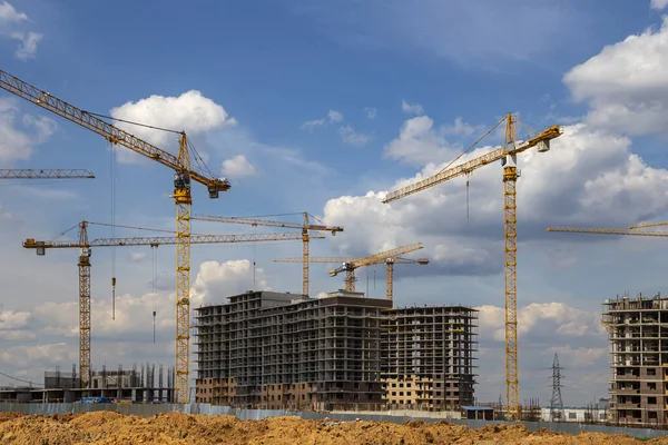 Moscow Russia August 2013 View Construction Site Industrial Image — Fotografia de Stock