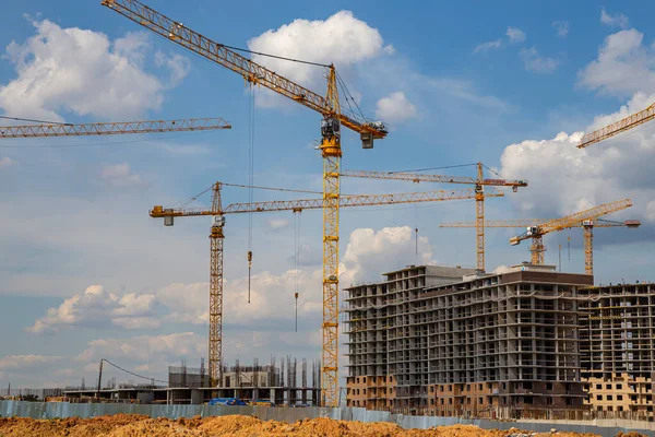 Moscow Russia August 2013 View Construction Site Industrial Image — Fotografia de Stock