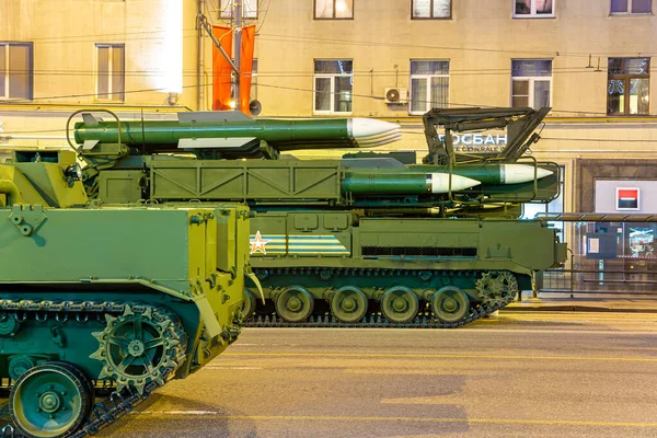 Moscú Rusia Mayo 2015 Armas Rusas Ensayo Del Desfile Militar —  Fotos de Stock