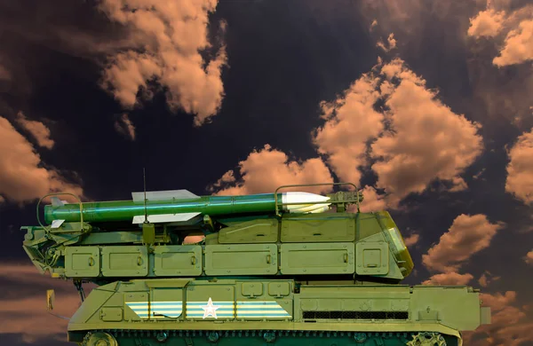 Armes Modernes Russes Nuit Contre Ciel Russie — Photo