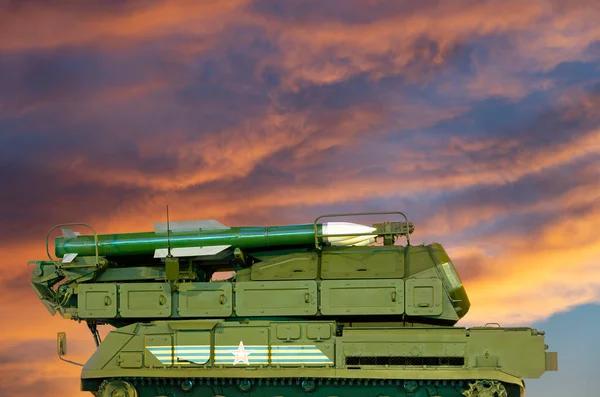 Armas Modernas Russas Noite Contra Céu Rússia — Fotografia de Stock