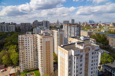 Moskova ve Rusya 'nın hava manzarası 