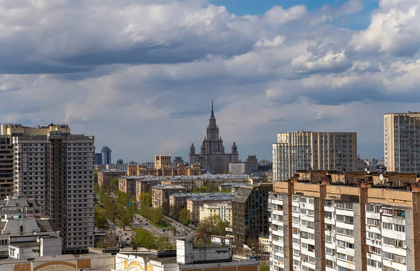 Luchtfoto Van Moskou Rusland — Stockfoto