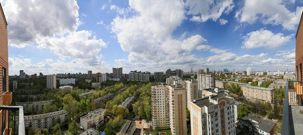 Moskova, Rusya 'nın havadan görüntüsü (panoramik görünüm).