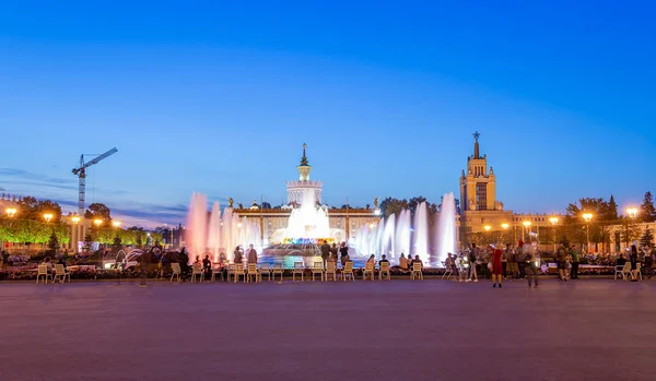 Mosca Russia Agosto 2019 Fontana Fiore Pietra Vdnkh Mosca Vdnkh — Foto Stock