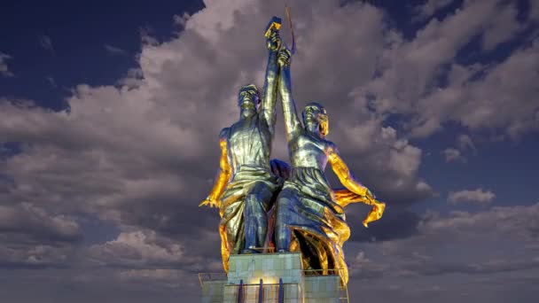 Moskau Russland Juni 2021 Berühmtes Sowjetisches Denkmal Der Bildhauerin Vera — Stockvideo