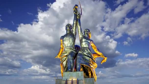 Moskau Russland Juni 2021 Berühmtes Sowjetisches Denkmal Der Bildhauerin Vera — Stockvideo