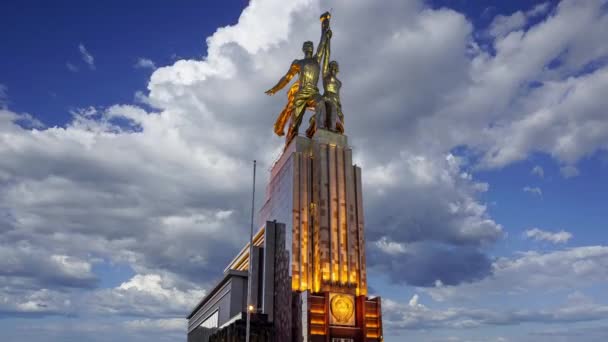 Moskau Russland Juni 2021 Berühmtes Sowjetisches Denkmal Der Bildhauerin Vera — Stockvideo