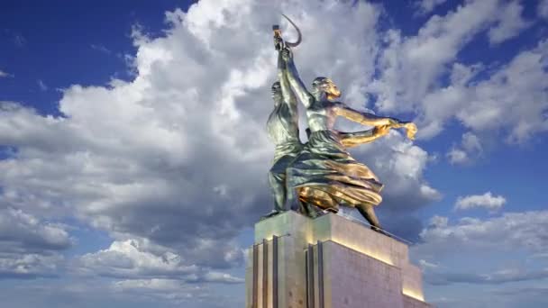 Moskau Russland Juni 2021 Berühmtes Sowjetisches Denkmal Der Bildhauerin Vera — Stockvideo