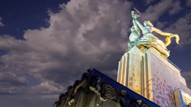 Moskau Russland Juni 2021 Berühmtes Sowjetisches Denkmal Der Bildhauerin Vera — Stockvideo