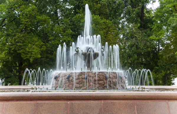 Repinskij Brunnen Auf Dem Bolotnaja Platz Zentrum Moskaus Der Nähe — Stockfoto