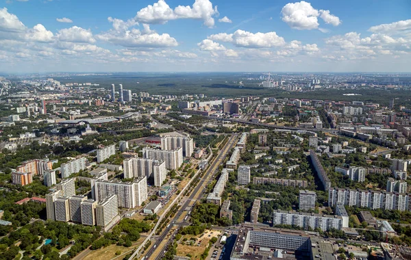 Spektakuläre Luftaufnahme 340 Von Moskau Russland Blick Vom Fernsehturm Ostankino — Stockfoto