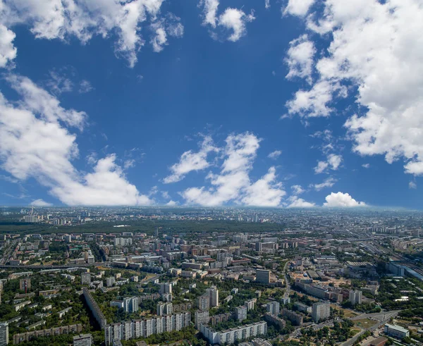 Spectacular Aerial View 340 Moscow Russia View Ostankino Television Tower — Stock Photo, Image