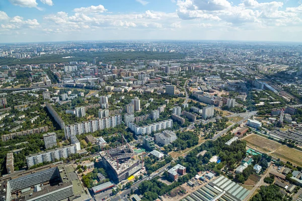 Spectaculaire Luchtfoto 340 Van Moskou Rusland Uitzicht Vanaf Ostankino Televisietoren — Stockfoto