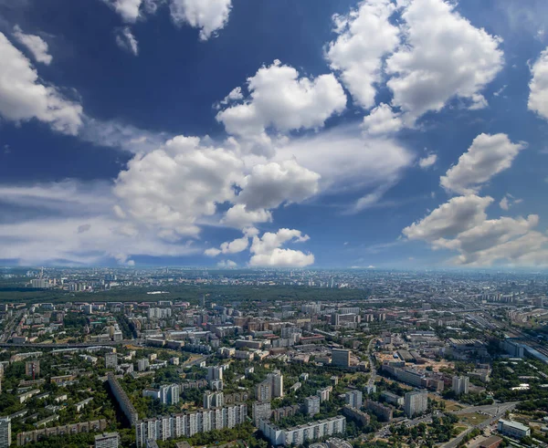 Spektakulära Flygfoto 340 Moskva Ryssland Visa Från Ostankino Tornet — Stockfoto