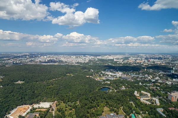 Вражаючі Пташиного Польоту 340 Москва Росія Вид Останкінської Телевежі — стокове фото