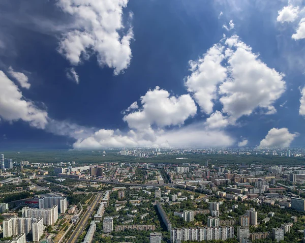 Spektakuläre Luftaufnahme 340 Von Moskau Russland Blick Vom Fernsehturm Ostankino — Stockfoto