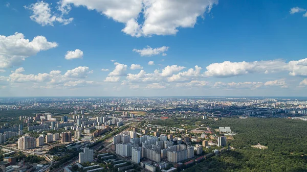 Muhteşem Havadan Görünümü 340 Moskova Rusya Ostankino Televizyon Kulesinden Göster — Stok fotoğraf