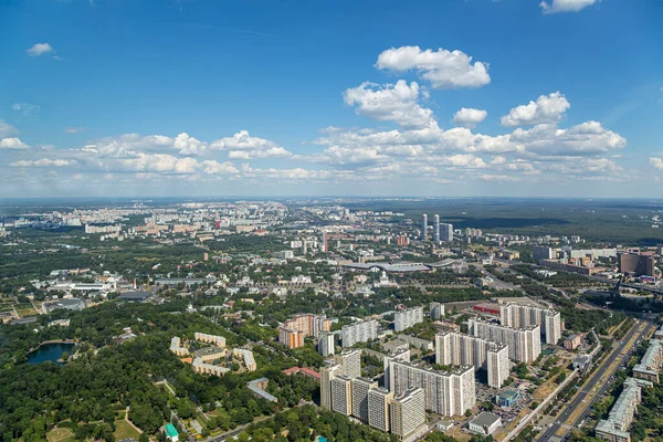 Spectacular Aerial View 340 Moscow Russia View Ostankino Television Tower — Stock Photo, Image