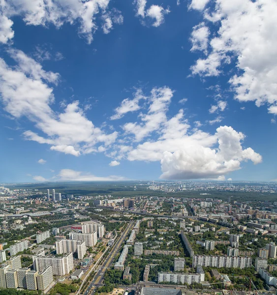 Spectaculaire Luchtfoto 340 Van Moskou Rusland Uitzicht Vanaf Ostankino Televisietoren — Stockfoto