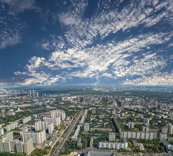 Spectacular Aerial View 340 Moscow Russia View Ostankino Television Tower — Stock Photo, Image