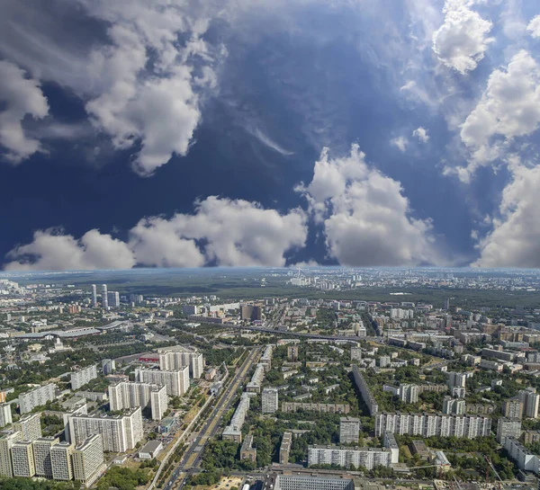 Spectacular Aerial View 340 Moscow Russia View Ostankino Television Tower — Stock Photo, Image