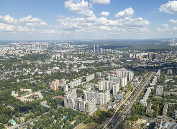 Espectacular Vista Aérea 340 Moscú Rusia Vista Desde Torre Televisión Imagen De Stock