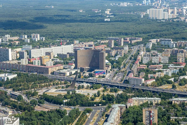 Spektakulära Flygfoto 340 Moskva Ryssland Visa Från Ostankino Tornet — Stockfoto