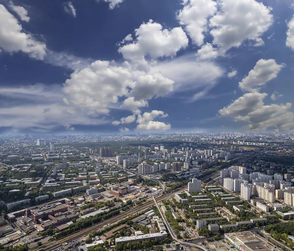 Spektakuläre Luftaufnahme 340 Von Moskau Russland Blick Vom Fernsehturm Ostankino — Stockfoto