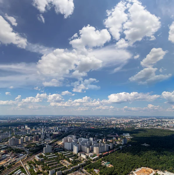 Spectacular Aerial View 340 Moscow Russia View Ostankino Television Tower — Stock Photo, Image