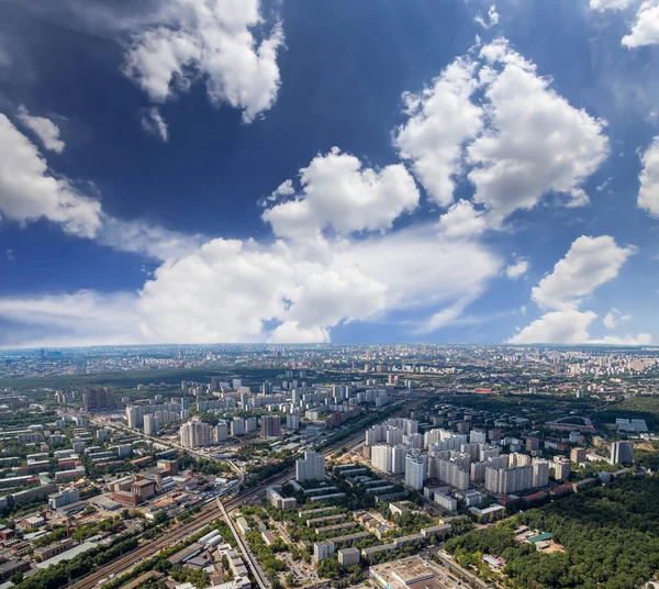 Spektakuläre Luftaufnahme 340 Von Moskau Russland Blick Vom Fernsehturm Ostankino — Stockfoto