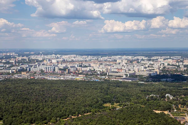 Spectaculaire Luchtfoto 340 Van Moskou Rusland Uitzicht Vanaf Ostankino Televisietoren — Stockfoto