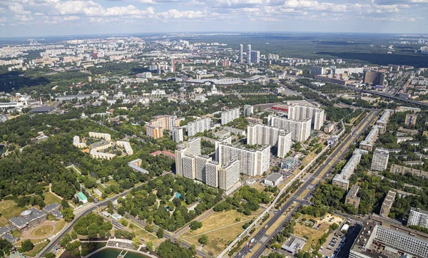 Spettacolare Vista Aerea 340 Mosca Russia Vista Dalla Torre Della — Foto Stock