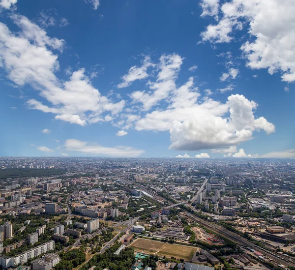 Spectaculaire Luchtfoto 340 Van Moskou Rusland Uitzicht Vanaf Ostankino Televisietoren — Stockfoto